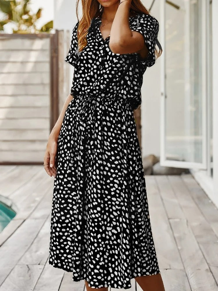 Women's Printed Midi Summer Dress