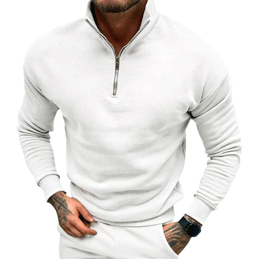 Men's Half Zip Stand Collar Jumper