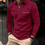 Men's Warm Long Sleeve Polo