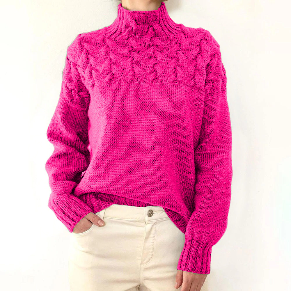 Women's Ribbed Cable Knit Jumper