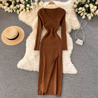 Women's Ribbed Knit Maxi Dress