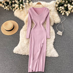 Women's Ribbed Knit Maxi Dress