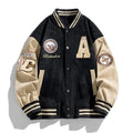 Men's Relaxed Embroidered Varsity Jacket