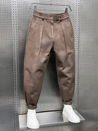 Men's Pleated Tapered Trousers