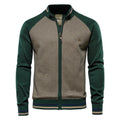 Men's Ribbed Stand Collar Cardigan