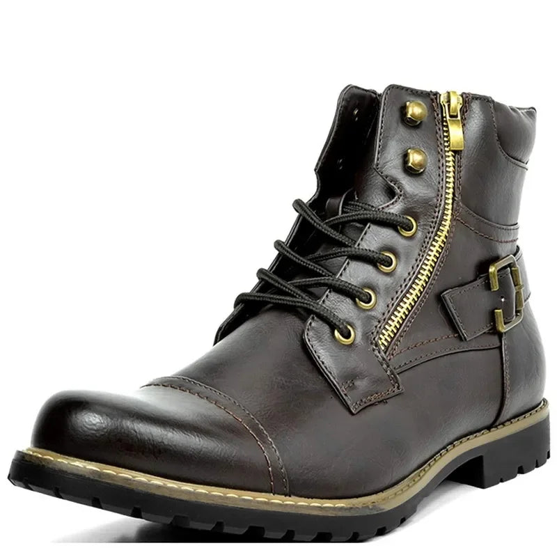Men's Buckle Lace Rugged Boots