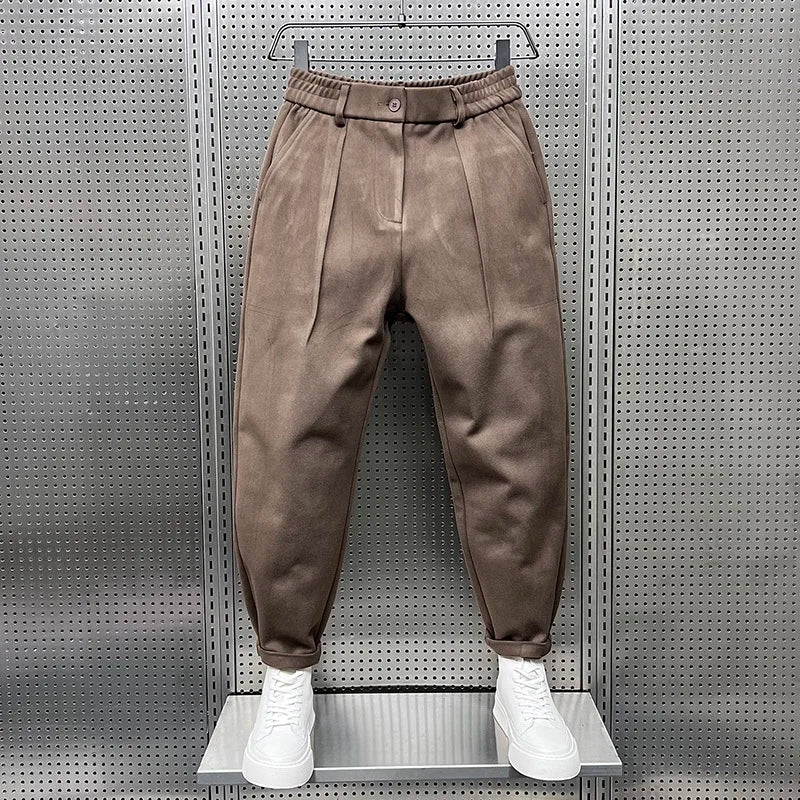 Men's Pleated Tapered Trousers