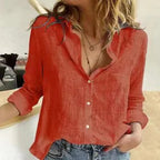 Women's Bird Print Long-Sleeve Blouse