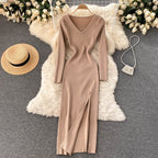 Women's Ribbed Knit Maxi Dress
