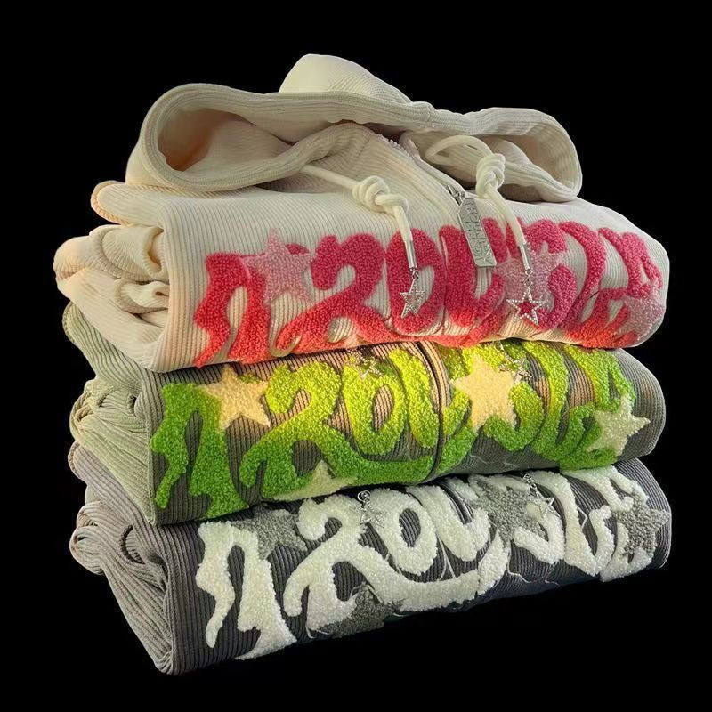 Men's Embroidered Streetwear Hoodie
