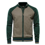 Men's Ribbed Stand Collar Cardigan