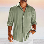 Men's Stitched Detail Long Sleeve Shirt