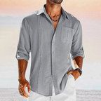 Men's Stitched Detail Long Sleeve Shirt