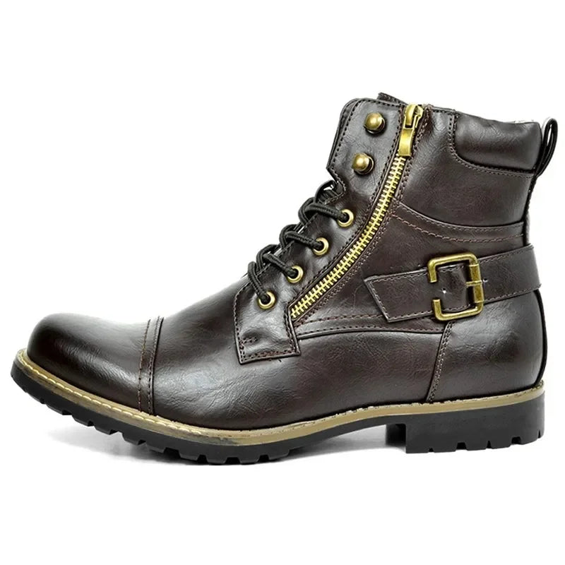 Men's Buckle Lace Rugged Boots