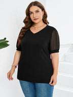 Women's Puff Sleeve V-Neck Top