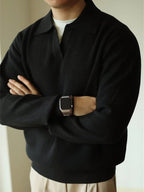 Men's Breathable Polo Jumper