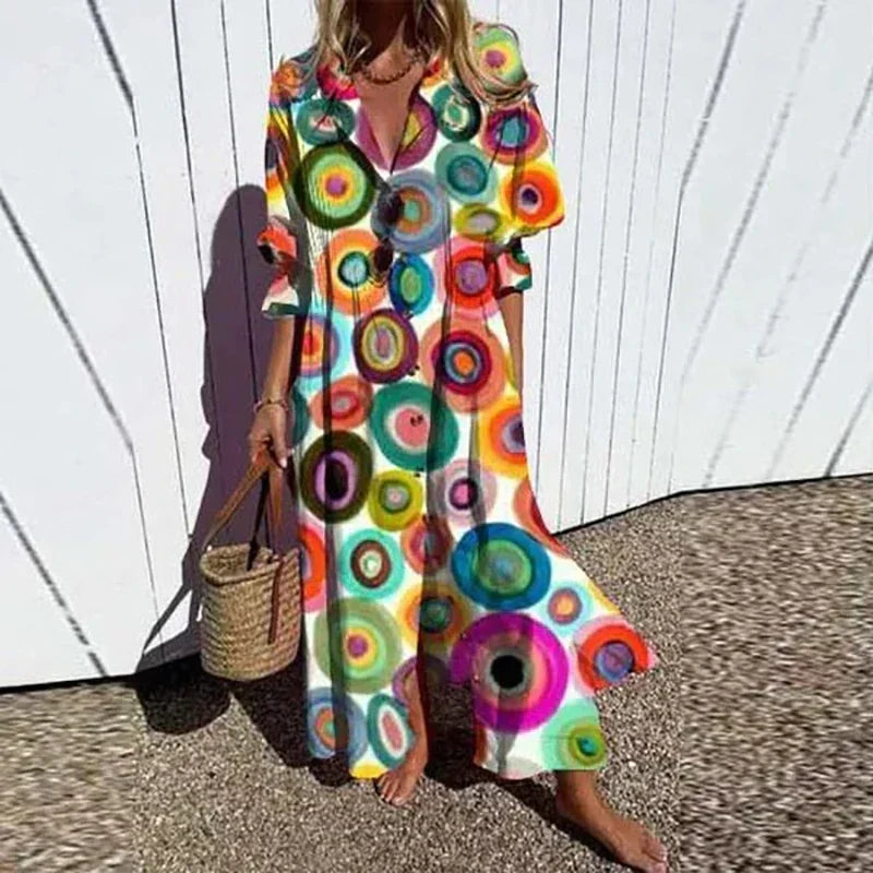 Women's Floral Boho Maxi Dress