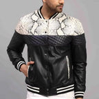 Men's Slim Fit Leather Bomber