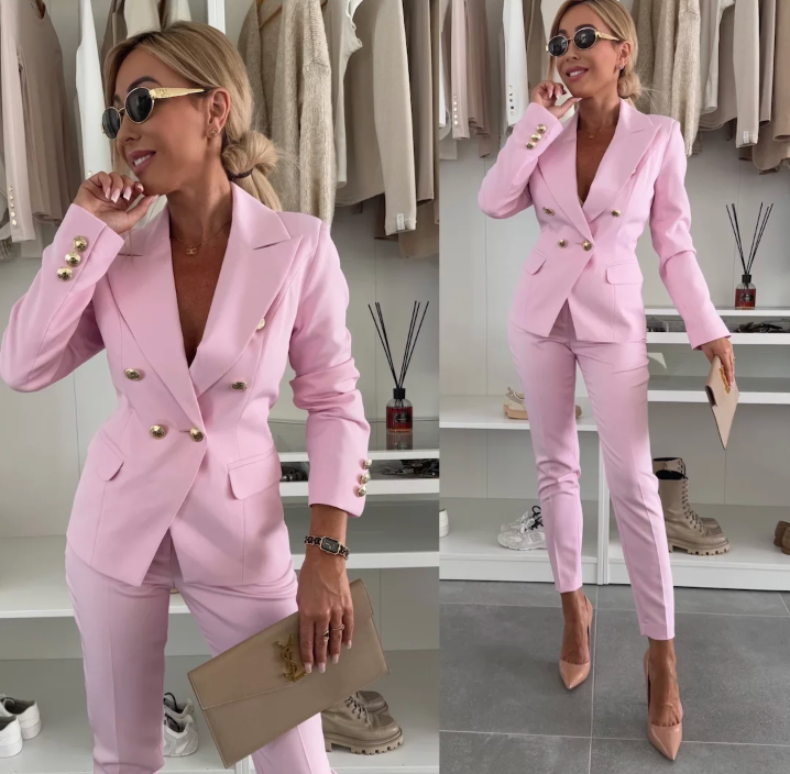 Women's Double Breasted Trouser Suit