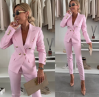 Women's Double Breasted Trouser Suit