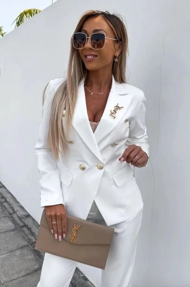 Women's Double Breasted Trouser Suit