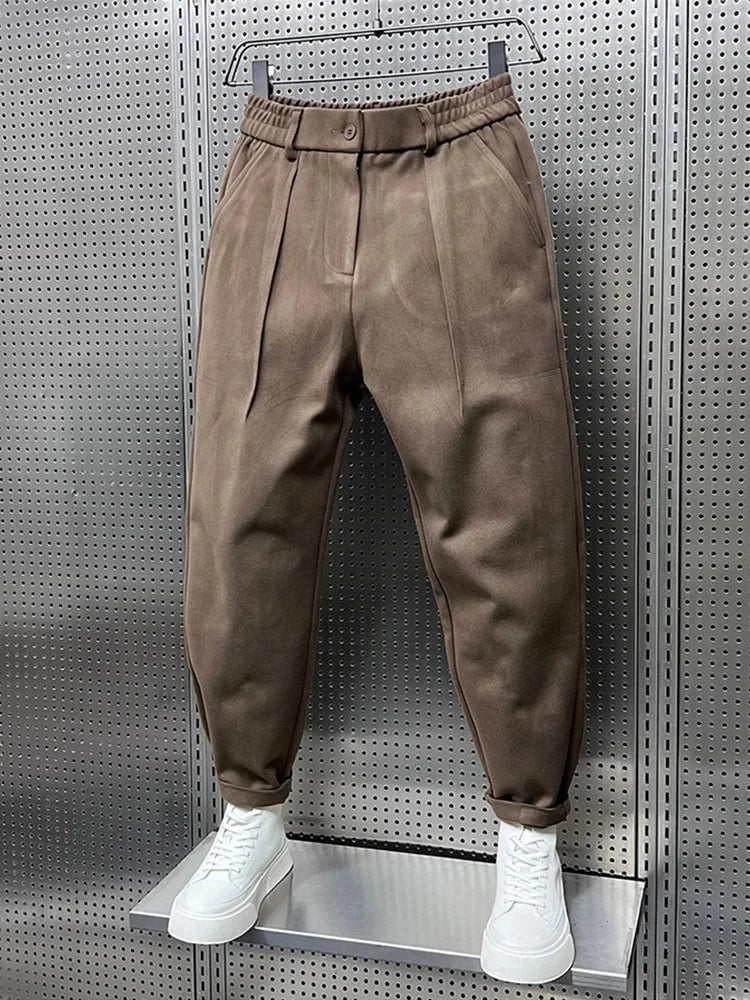 Men's Pleated Tapered Trousers