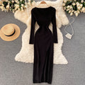 Women's Ribbed Knit Maxi Dress