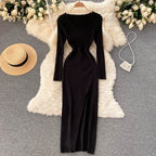 Women's Ribbed Knit Maxi Dress