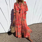 Women's Floral Boho Maxi Dress