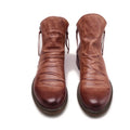 Men's Side Zip Leather Chelsea Boots