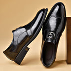 Men's Buckle Leather Monk Shoes