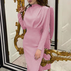 Women's High-Neck Bodycon Maxi Dress