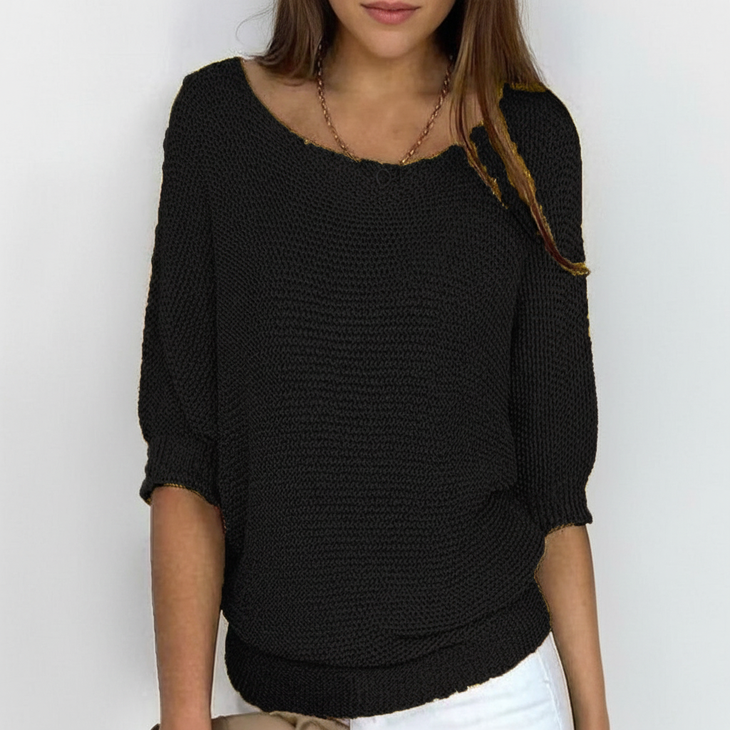 Women's Wide Neck Knit Jumper