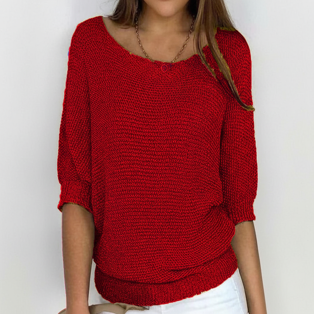 Women's Wide Neck Knit Jumper