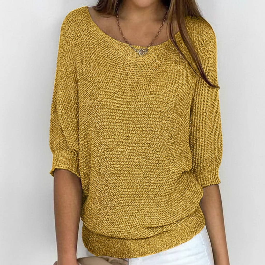Women's Wide Neck Knit Jumper