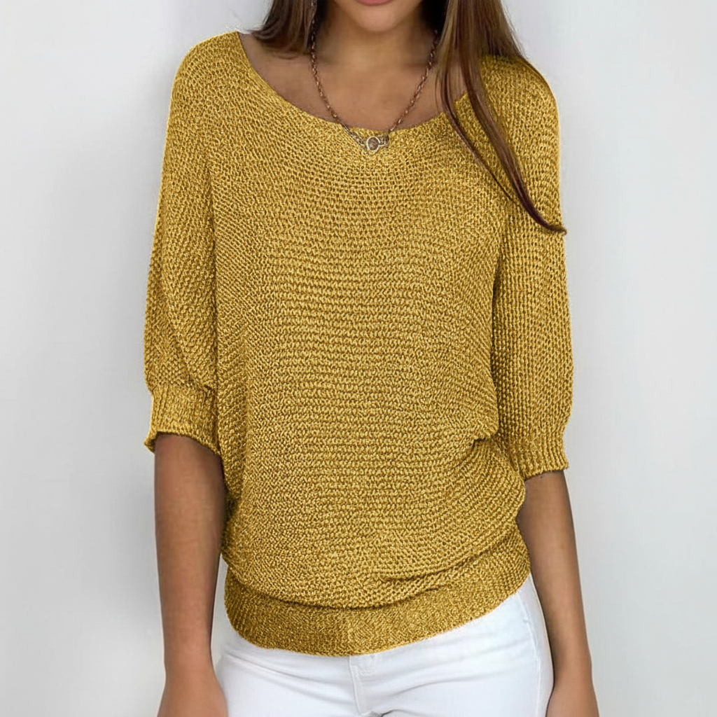 Women's Wide Neck Knit Jumper