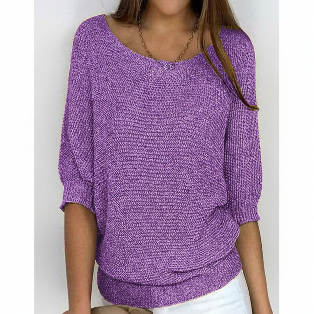 Women's Wide Neck Knit Jumper