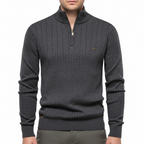 Men's Ribbed Stand Collar Jumper