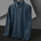 Men's V-Neck Layered Jumper