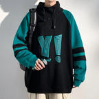 Men's Stand Collar Printed Sweatshirt