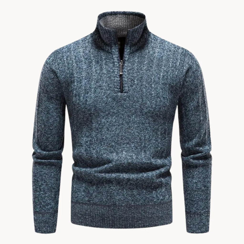 Men's Stand Collar Quarter Zip Jumper