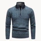 Men's Stand Collar Quarter Zip Jumper