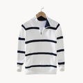 Men's Striped Stand Collar Jumper