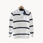Men's Striped Stand Collar Jumper