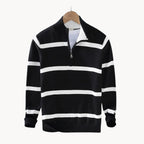 Men's Striped Stand Collar Jumper