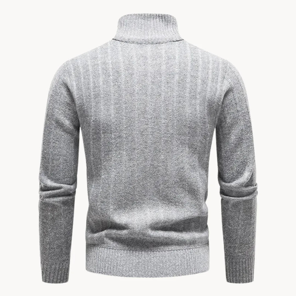 Men's Stand Collar Quarter Zip Jumper