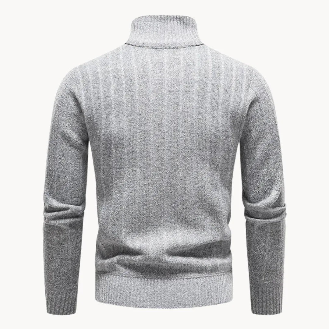 Men's Stand Collar Quarter Zip Jumper