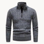 Men's Stand Collar Quarter Zip Jumper