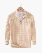 Men's Cable Knit Half Zip Jumper