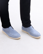 Men's Contrast Sole Suede Loafers